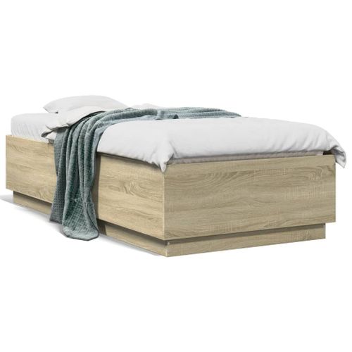 Vidaxl Cadre De Lit Sans Matelas Chêne Sonoma 90x190 Cm