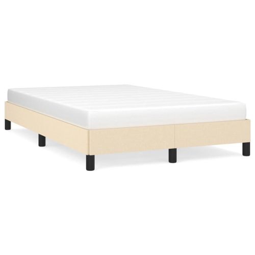 Vidaxl Cadre De Lit Sans Matelas Crème 120x190 Cm Tissu