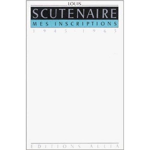 Mes Inscriptions - 1945-1953
