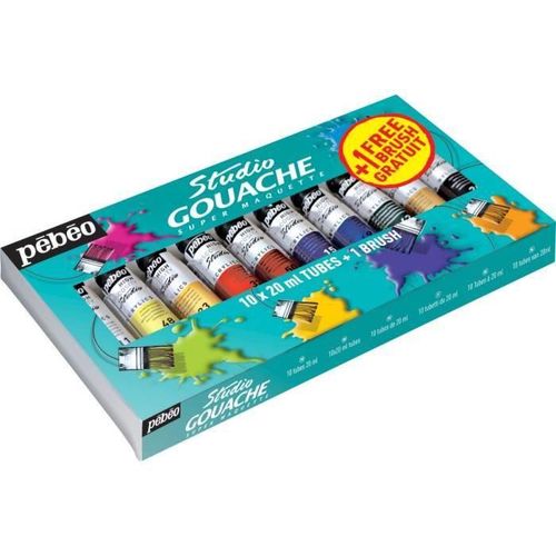 Pebeo Gouache Studio 10 Tubes 20 Ml
