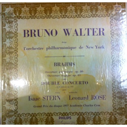 33 Tours Vinyle Double Concerto Violon Violoncelle Isaac Stern Leonard Rose Bruno Walter [Album Vinyle] ¿