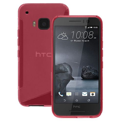 Coque Silicone Pour Htc One S9 Gel Motif S Au Dos - Rose