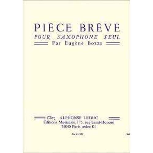 Pièce Brève Pour Saxophone Seul