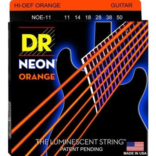 Jeu De Cordes Guitare Électrique Dr Neon Heavy Orange Noe11 11-50