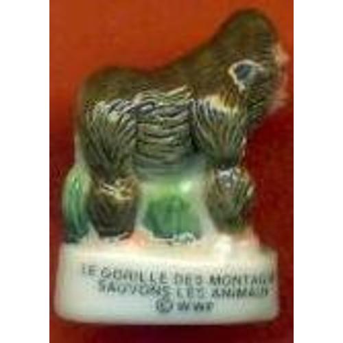 WWF 2001 Fève perso Sauvons les Animaux Gorille des Montagnes 
