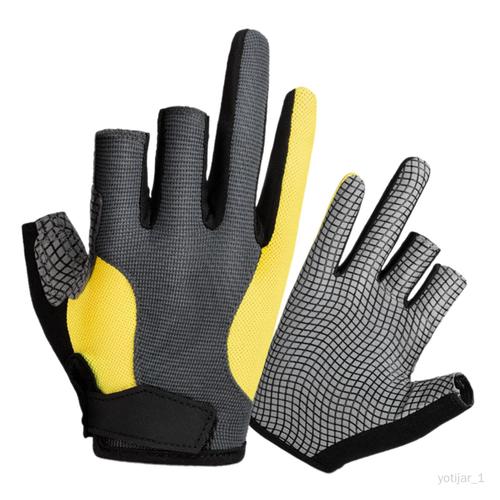 Gants De Protection Des Doigts À 3 Doigts Coupés, Pour Randonnée, Gris Jaune