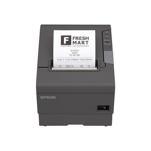 Epson TM T88V - Imprimante de reçus - thermique en ligne - Rouleau (8 cm) - jusqu'à 300 mm/sec - USB, série - outil de coupe - gris foncé