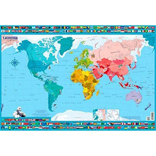 Carte Du Monde - Sous Main / Avec Pays Et Capitales Imprimés (Dimension 40  x 60 cm) Impression 2016