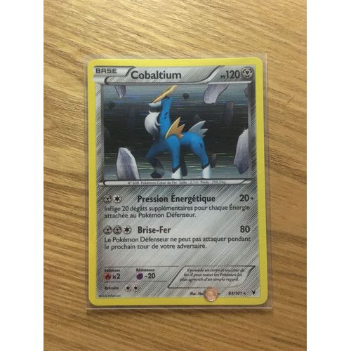 Carte Pokémon Cobaltium Holo Reverse 84/101 Noir & Et Blanc Fr Rare Neuve
