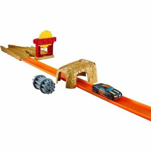 Hot Wheels Piste À Propulsion : Bulldozer Et Voiture