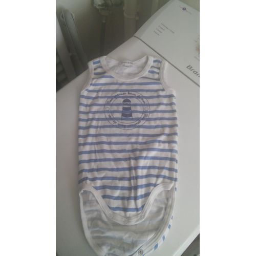 Body Sans Marque Coton 9 Mois Blanc