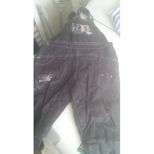Salopette Sans Marque Coton 12 Mois Noir