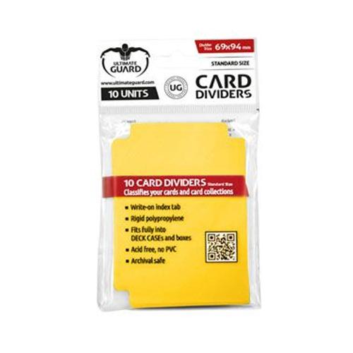 Ultimate Guard 10 Intercalaires Pour Cartes Card Dividers Taille Standard Jaune