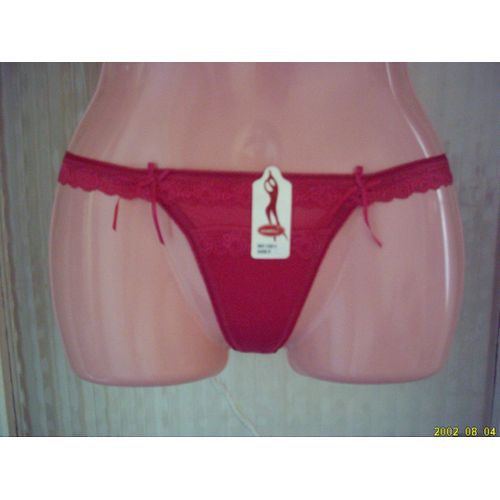 String Sexy Fuchsia En Dentelle, Taille : Unique.