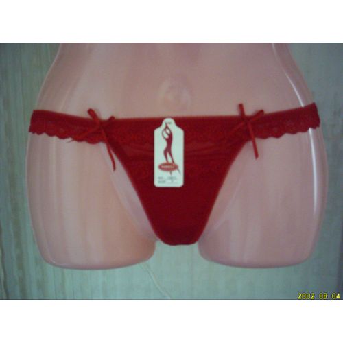 String Sexy Rouge En Dentelle, Taille : Unique.