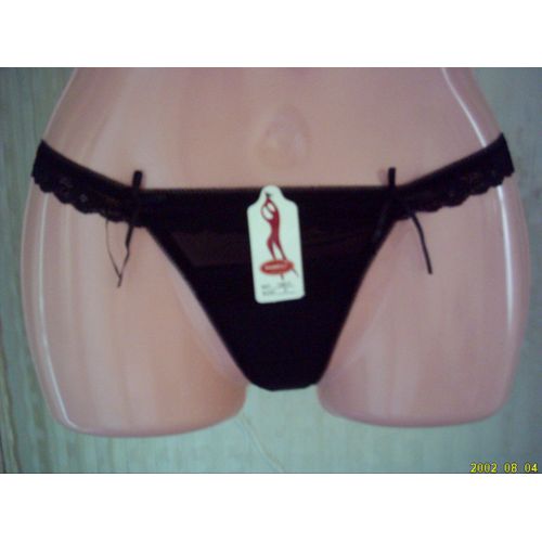 String Sexy Noir En Dentelle, Taille : Unique.