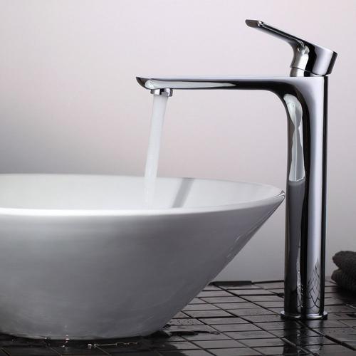homelody robinet de lavabo bec haut chrome grand mitigeur pour vasque robinetterie salle de bain cartouche ceramique mousseur abs style moderne