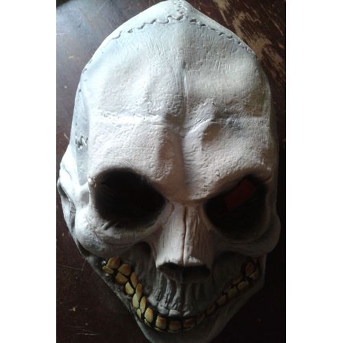 Masque Deux Trous Yeux Plastique Motif Tête De Mort Crâne Halloween Jeu Vidéo Cosplay Costume Taille Adulte
