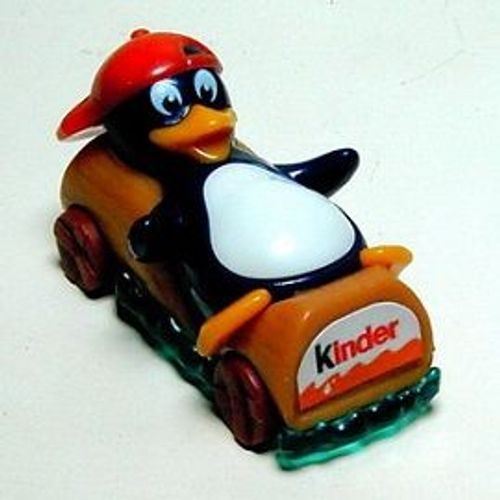 Figurine Pingouin Dans Une Bûche - Série Spéciale 40 Ans (Kinder 2014)