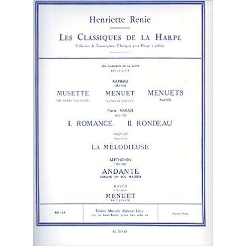 Les Classiques De La Harpe Recueil N° 1