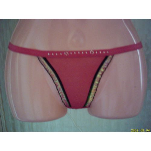 String Sexy Brillant Et A Strass En Fuchsia, Taille : Unique.