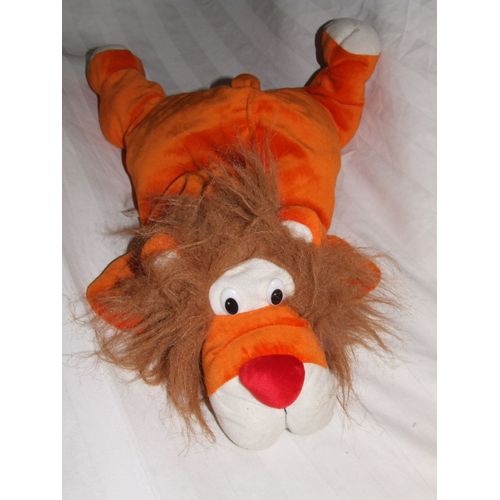 Lion Super Toys Simba Orange Style Rumple Doudou Peluche 50 Cm Allongé Couché