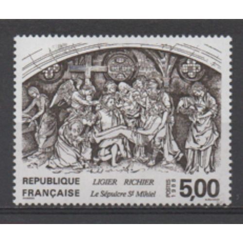 France 1988: Timbre N° 2553 Représentant Le Sépulcre De Saint Mihiel De Ligier-Richier.