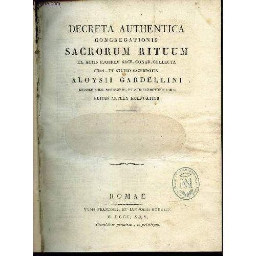 Decreta Authentica Congregationis Sacrorum Tituum -