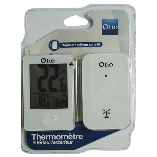 Thermomètre avec capteur extérieur sans fil Otio blanc