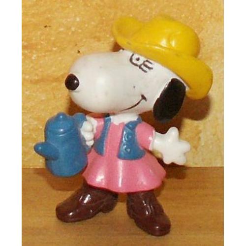 Figurine Snoopy Fille Cowboy Avec Son Arrosoir (Schleich)