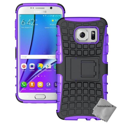 Housse Etui Coque Anti Choc Pour Samsung G935 Galaxy S7 Edge + Verre Trempe - Mauve