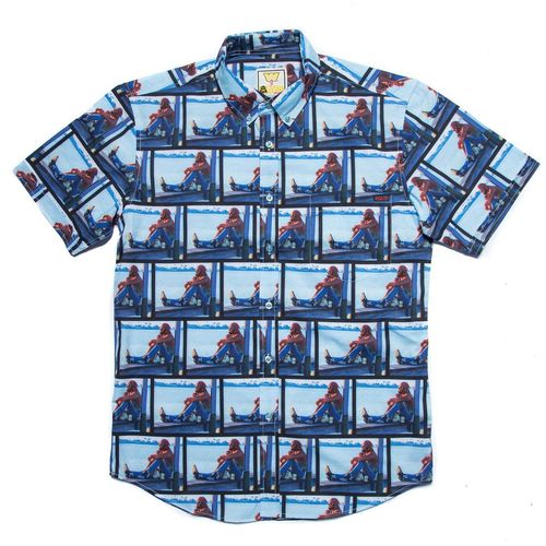Chemise Boutonnée Bleue « Macho Man » Randy Savage Deep Thoughts Pour Hommes