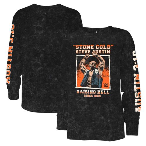 Ripple Junction Pour Hommes Noir "Stone Cold" Steve Austin Raising Hell Since 1996 T-Shirt À Manches Longues