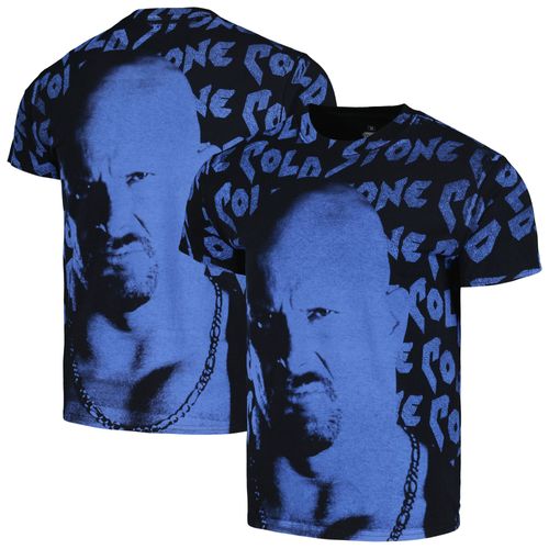 T-Shirt Noir Imprimé Intégral Pour Hommes Ripple Junction "Stone Cold" Steve Austin