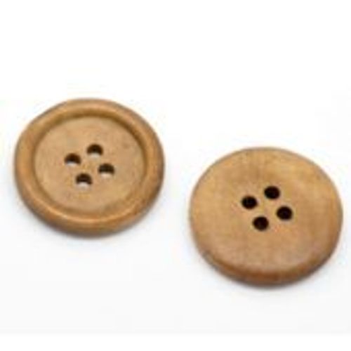 Bouton Bois Naturel Non Vernis Lot De 20 Diam 23