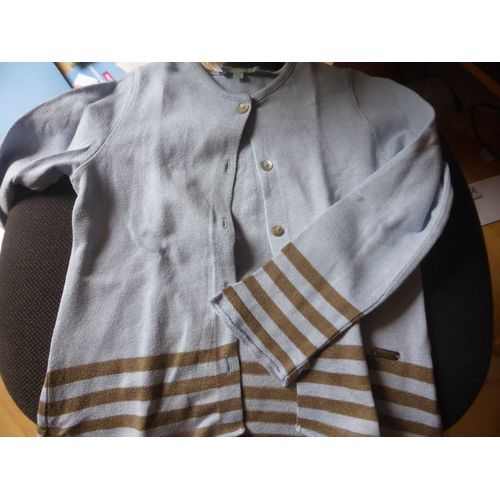 Gilet Royal Mer Bretagne . Coton 4 Ans Bleu