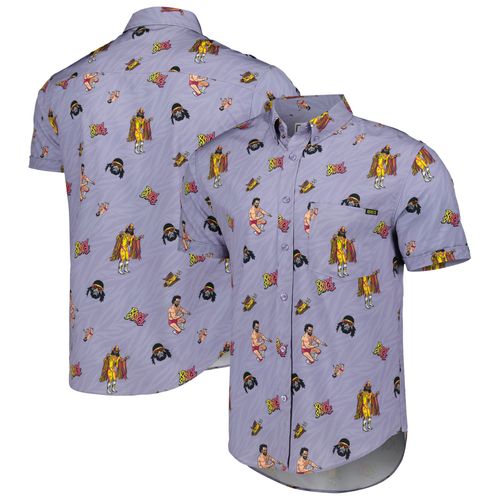 Chemise Boutonnée À Manches Courtes Rsvlts Violette « Macho Man » Randy Savage Kunuflex Pour Hommes