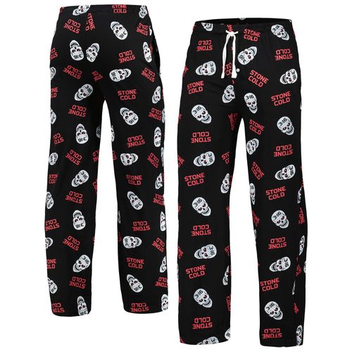 Pantalon De Nuit Ripple Junction Noir/Rouge « Stone Cold » Steve Austin Allover Pour Hommes