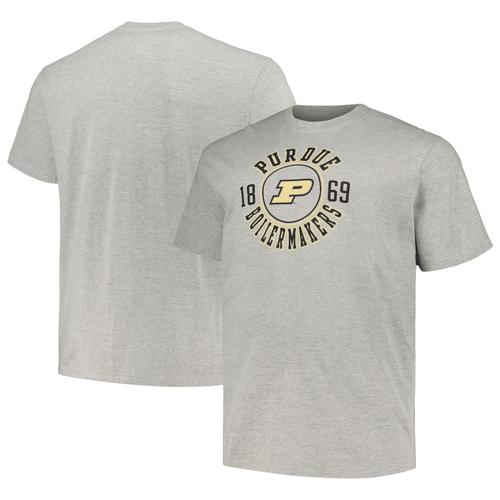 T-Shirt Champion Heather Grey Purdue Boilermakers Big & Tall Circle Logo Pour Hommes