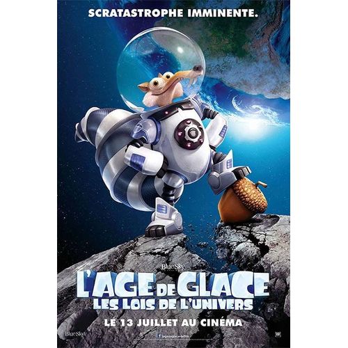L'age De Glace 5, Les Lois De L'univers - Affiche Originale De Cinéma - Format 120x160 Cm - Un Film De Mike Thurmeier, Galen T. Chu / Cinq - Année 2016
