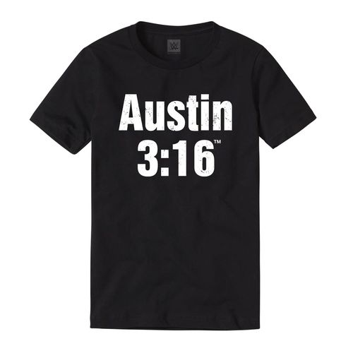 T-Shirt Noir "Stone Cold" Steve Austin 3:16 Texas Skull Pour Hommes