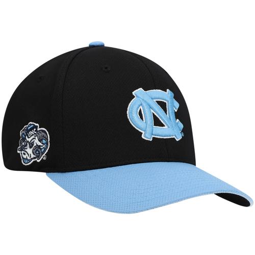 Casquette Top Of The World Pour Hommes, Noir/Bleu Caroline, North Carolina Tar Heels, Bicolore Reflex Hybrid Tech Flex Hat