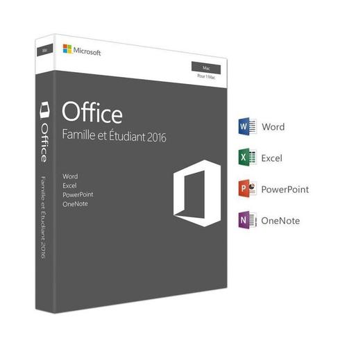 Microsoft Office For Mac Home And Student 2016 - Version Boîte - Non Commercial - Sans Support - Mac - Français - Zone Euro)