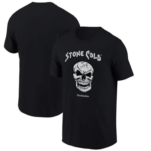 Contenders Clothing T-Shirt Noir "Stone Cold" Steve Austin Skull Pour Hommes
