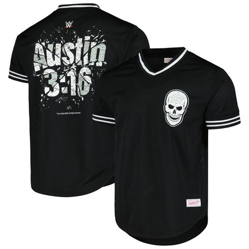 Maillot Steve Austin "Stone Cold" Noir Mitchell & Ness Pour Hommes