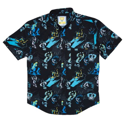 Chemise Boutonnée Noire "Stone Cold" Steve Austin Pour Hommes