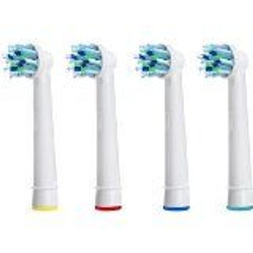 12pcs (3x4) Têtes De Remplacement Hofoo Pour Brosse À Dents Oral Crossaction (Eb-50a) - Brossettes Entièrement Compatibles Avec Les Modèles De Brosses À Dents Électriques Oral-B: Vitality, Professional Care