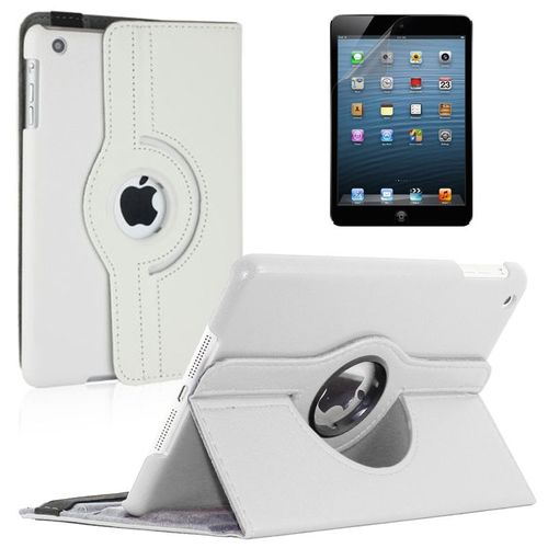Housse Etui Simili Cuir Beige Pour Ipad Mini Et Ipad Mini 2 Retina 360° Rotatif