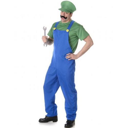 Déguisement Plombier Vert Homme, Taille Large