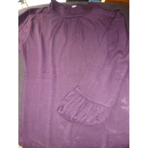 T-Shirt Ptit Mome . Viscose 4 Ans Violet